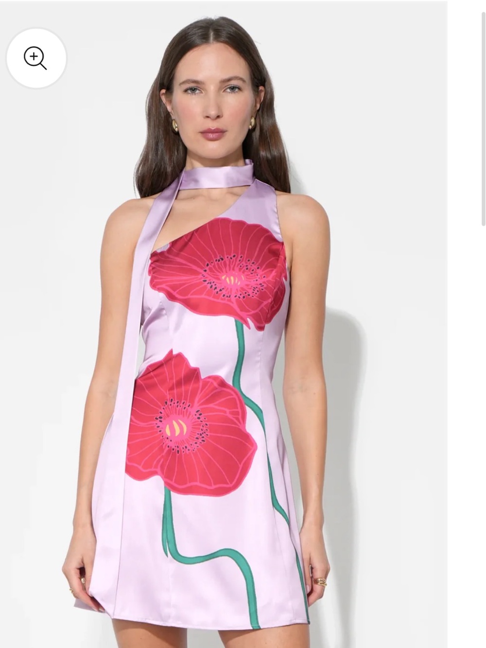Adelyn Rae KINSLEY SCARF NECK PRINTED MINI DRESS